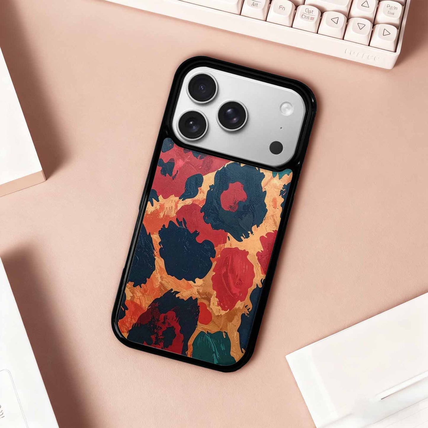 iPhone 17 Pro Case — Leopard Wallpaper Print Animal Print, Custom Phone Case