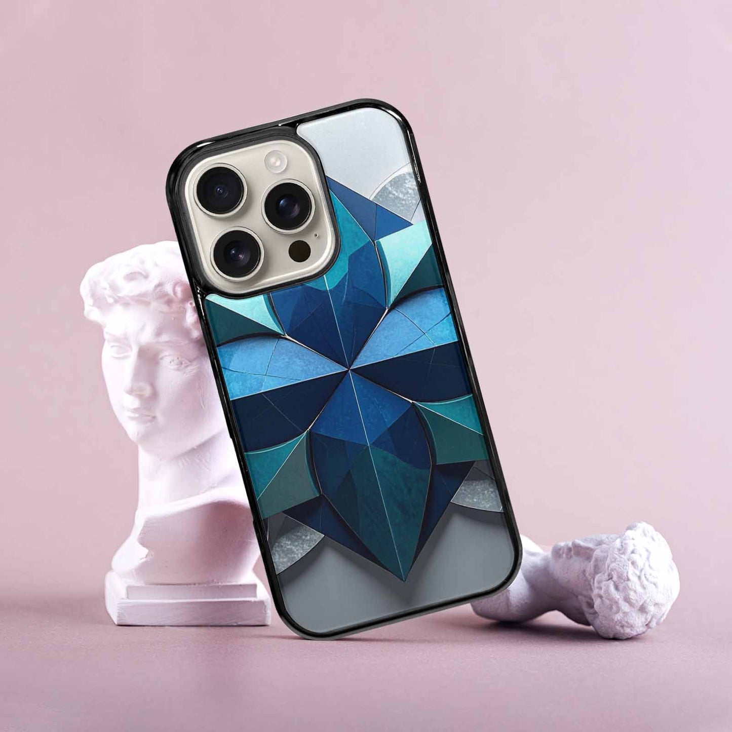 iPhone 16 Pro Case — Geometric Origami Art Pattern, Original Design Phone Case
