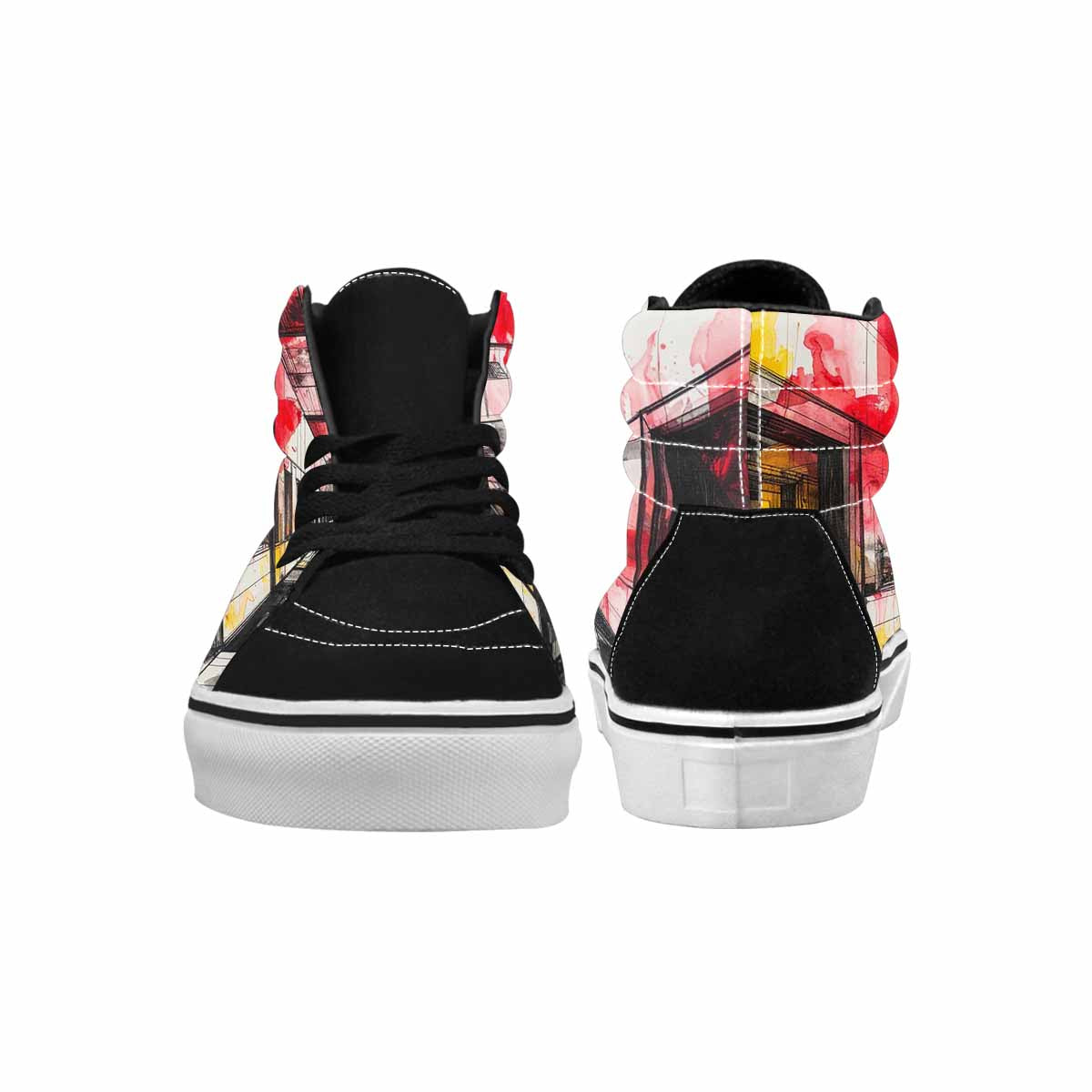 MEN'S Liminal Space Fragment High Top Canvas Melting Art Sneakers