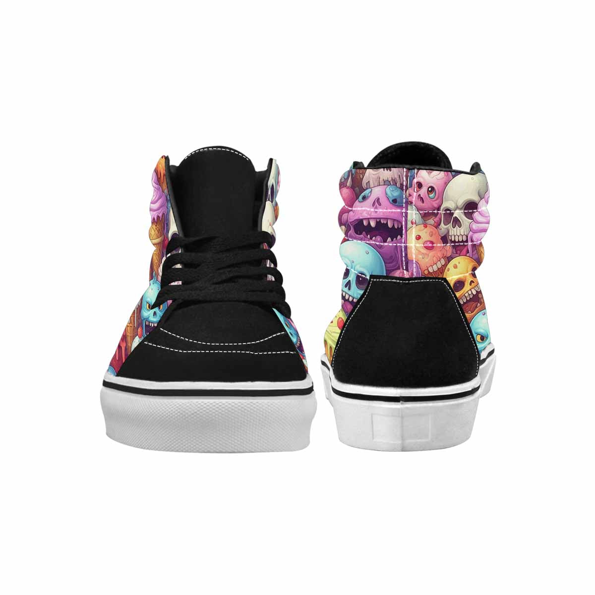 MEN'S Ice Cream Monsters High Top Canvas Melting Art Custom Sneakers