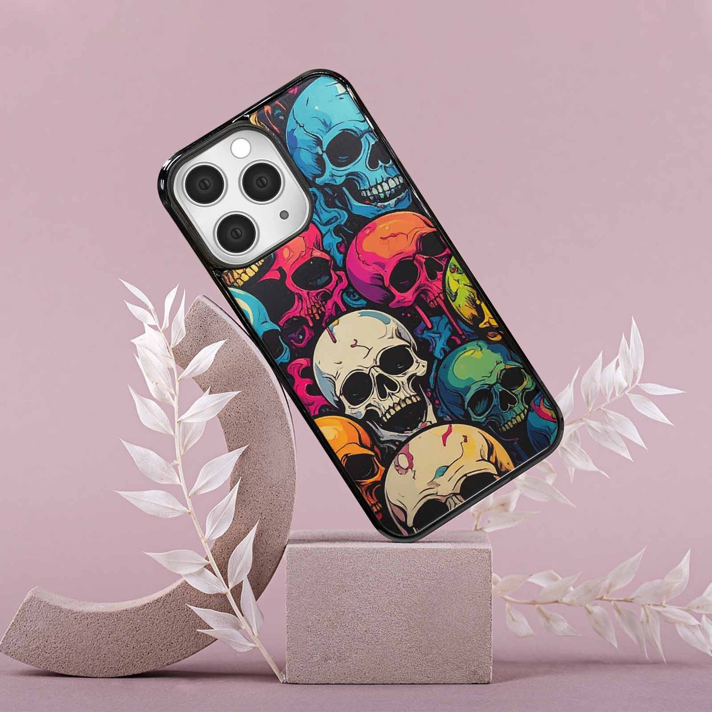 iPhone 15 Pro Max Case — 1000s Of Skulls Digital Camo Drip, Customized Protective Case