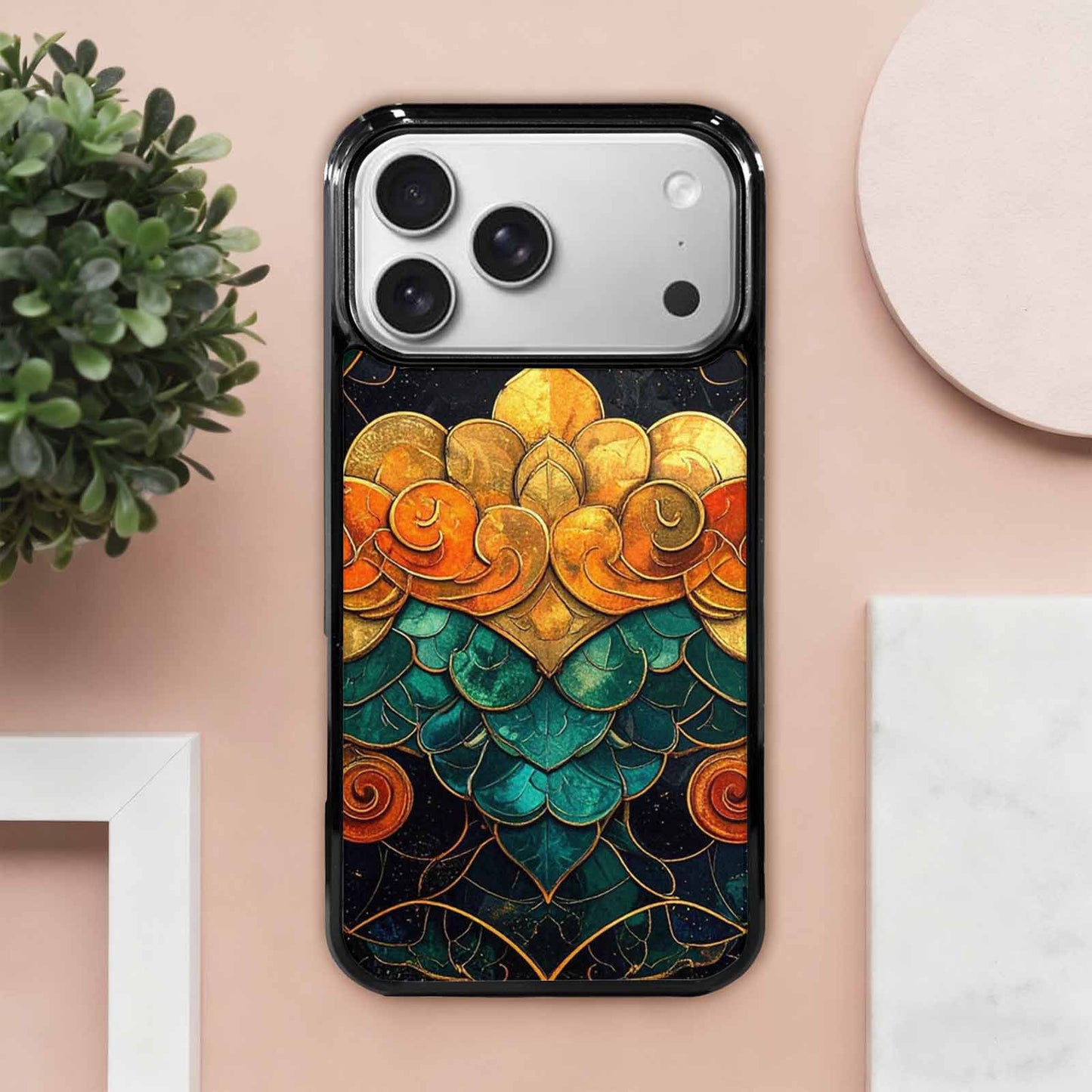 iPhone 17 Pro Max Case — Dragon Scale Fantasy Art Original Art, Custom Printed Phone Case