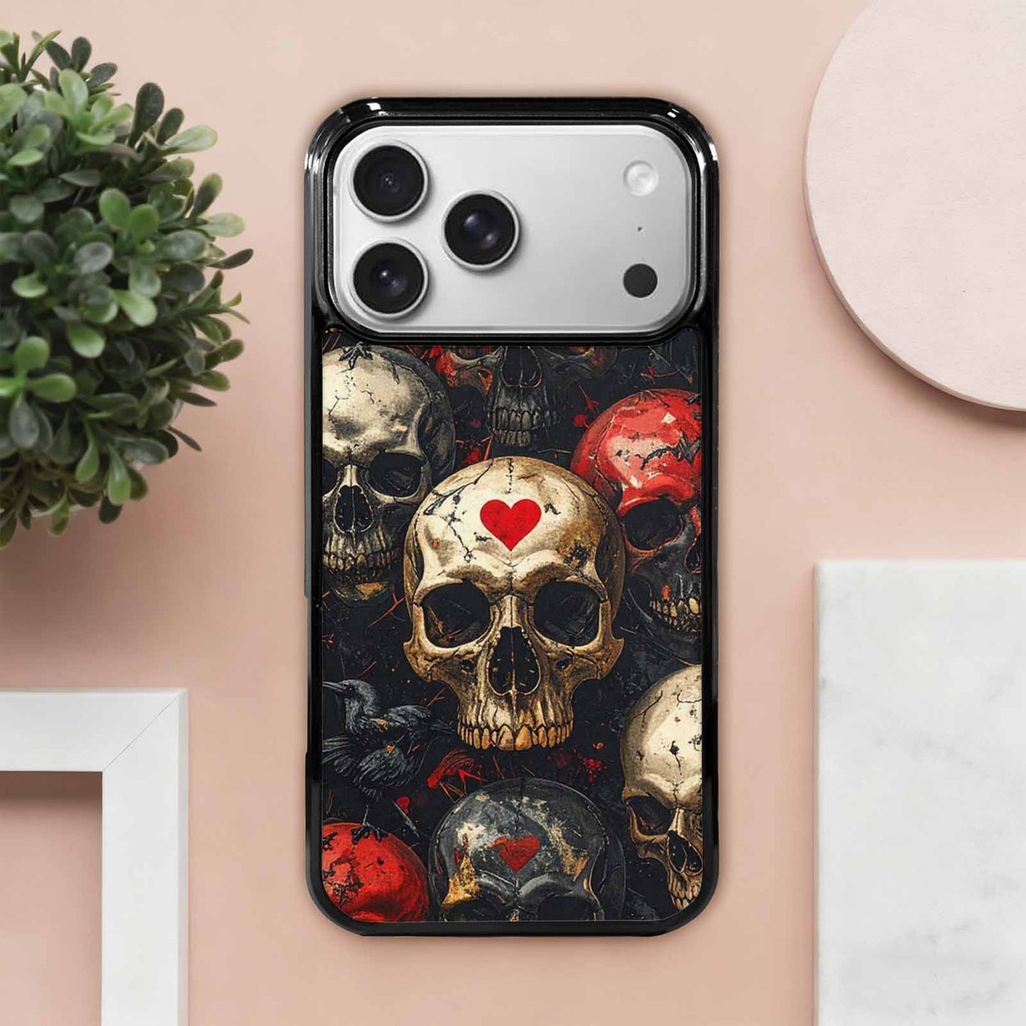 iPhone 17 Pro Max Case — Skull Dark Art Gothic Print Gothic, Unique Phone Case Design