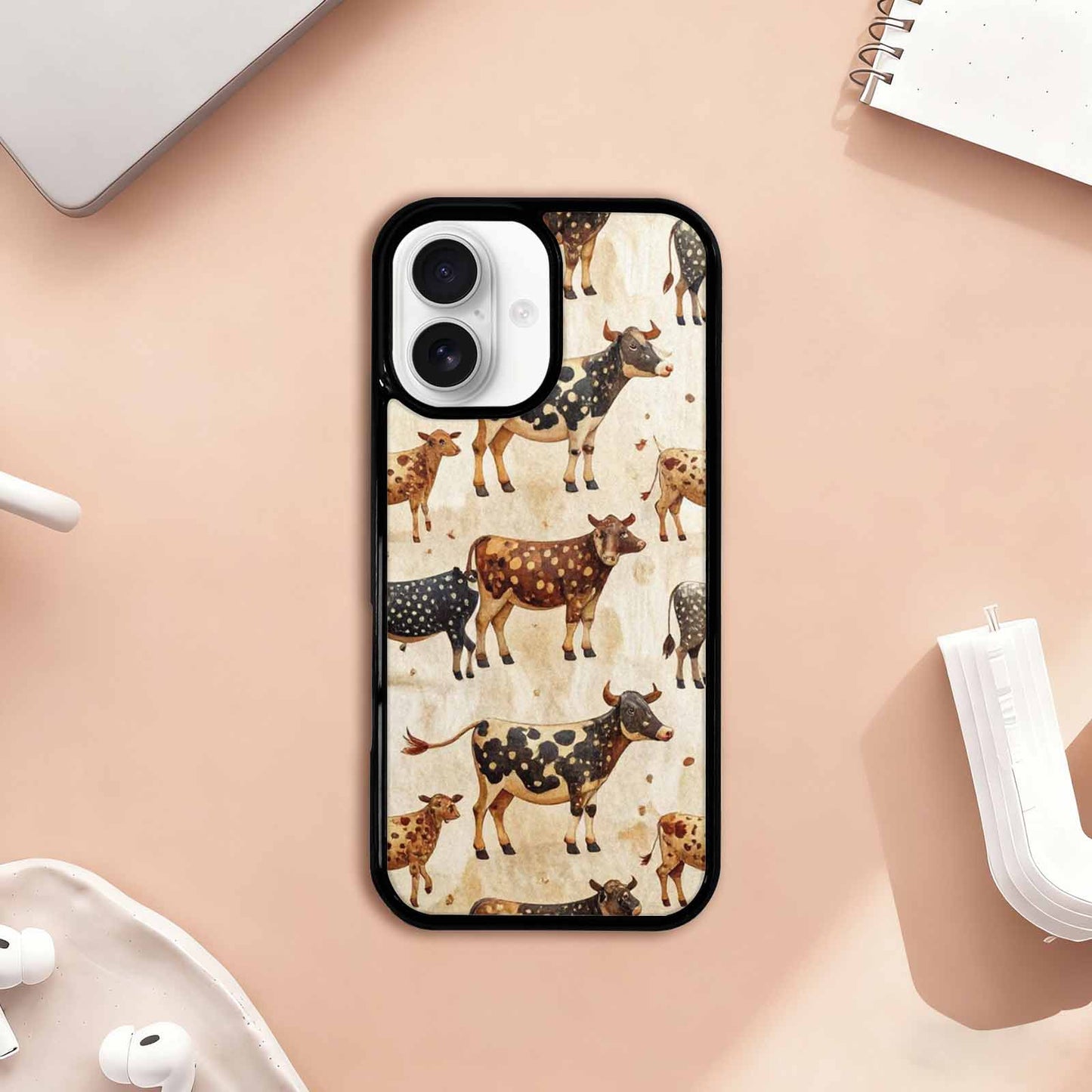 iPhone 17 Case — Small Cow Animal Print Animal Print, Custom Made Phone Cover