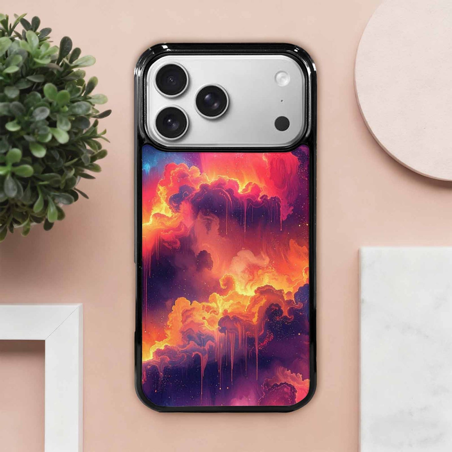 iPhone 17 Pro Max Case — Seamless Tileable Pattern Of Galaxy Space, Unique Phone Case Design