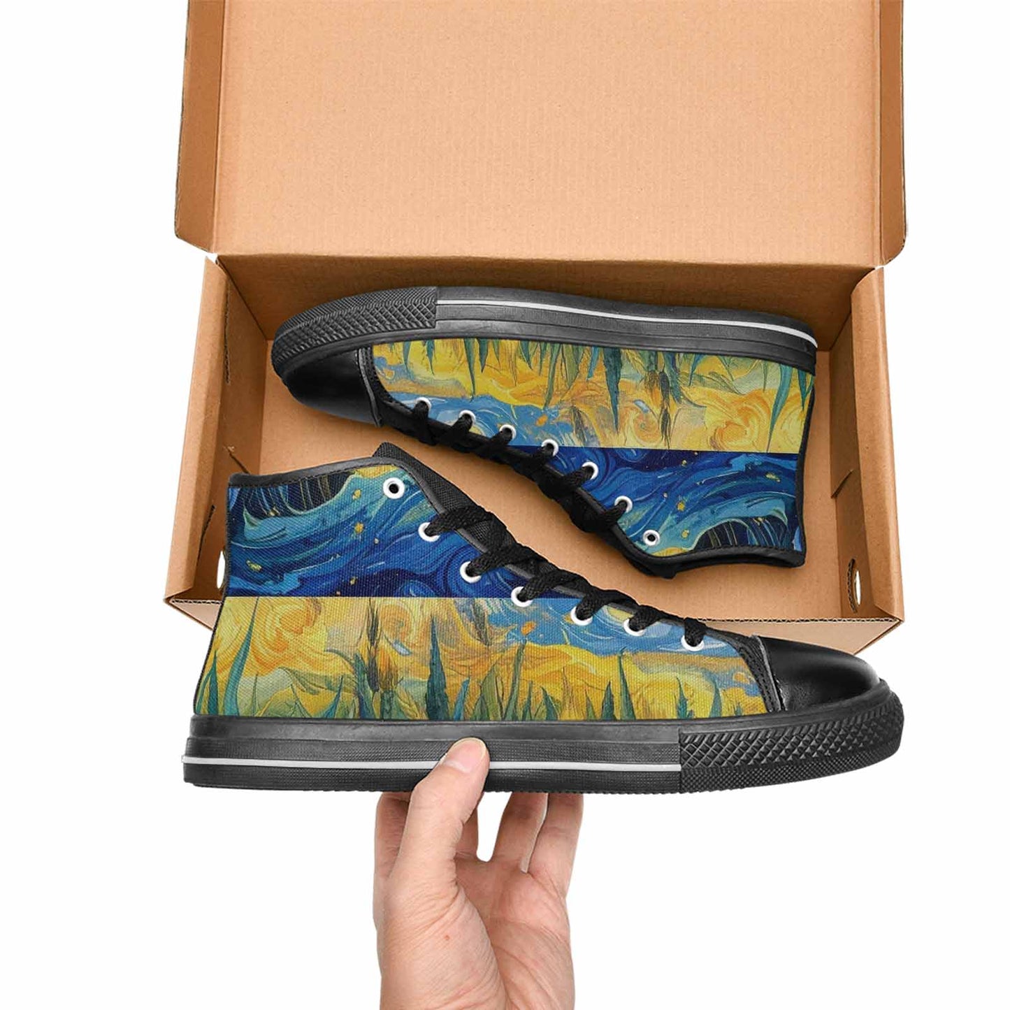 MEN'S Blend All Versions High Top Canvas Vibrant Chaos Shoes