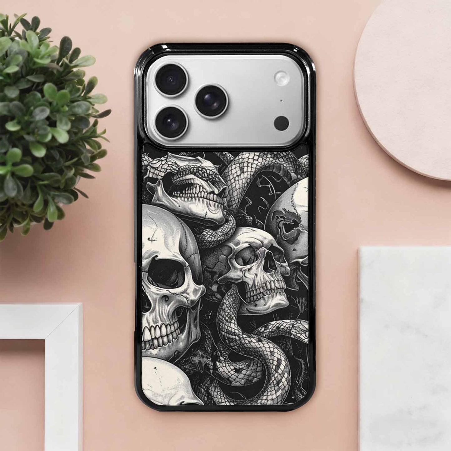 iPhone 17 Pro Max Case — Skull Dark Art Gothic Print Gothic, Customized Protective Case