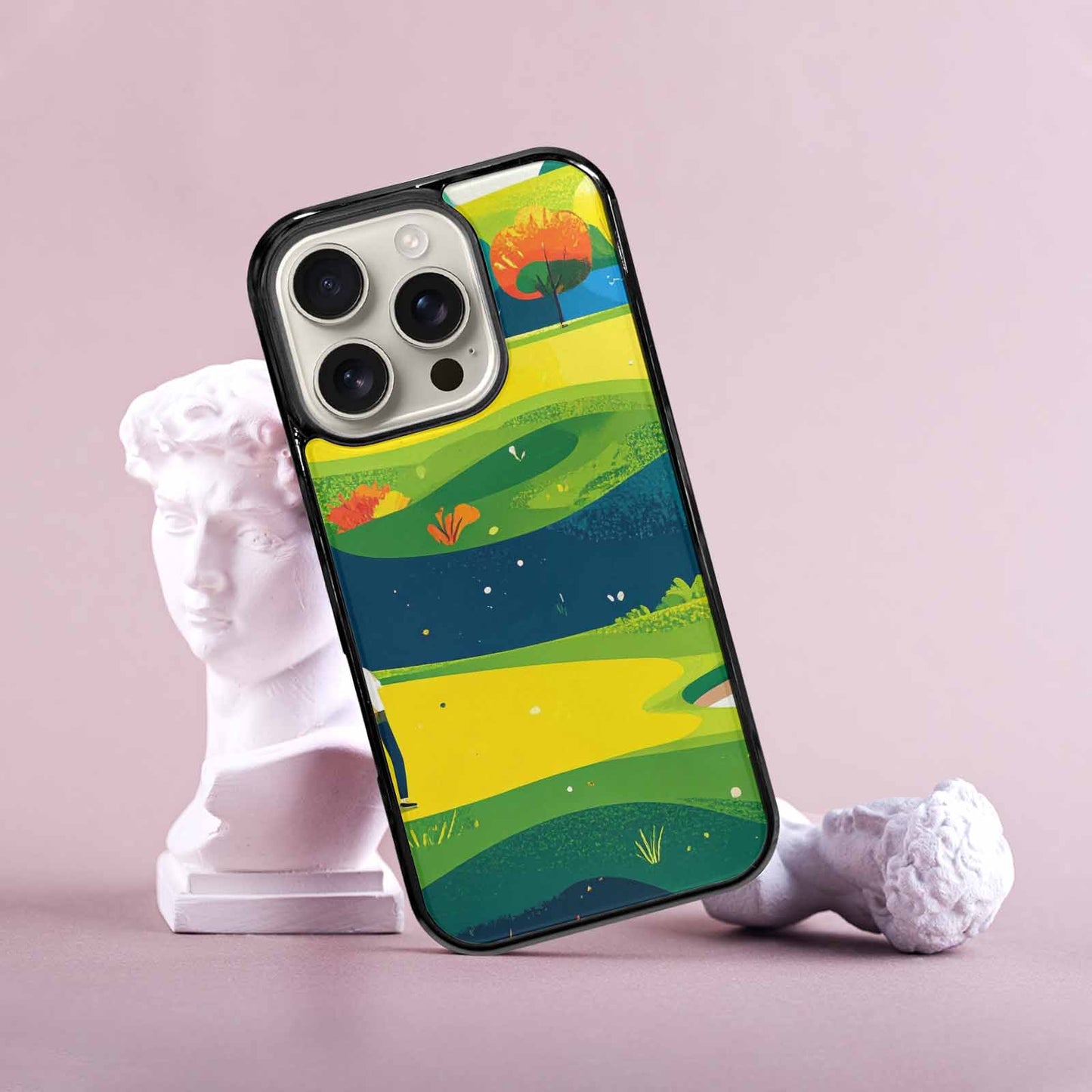 iPhone 16 Pro Case — Golf Cartoon Art Pattern, Custom Printed Phone Case