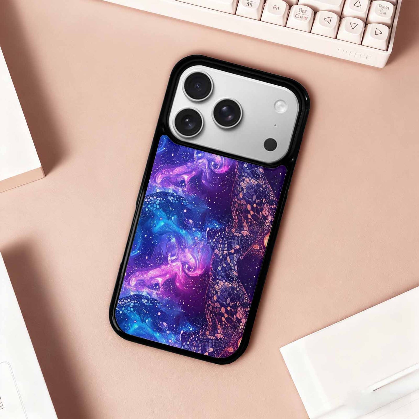 iPhone 17 Pro Case — Galaxy Snake Print Galaxy Space, Customized Protective Case