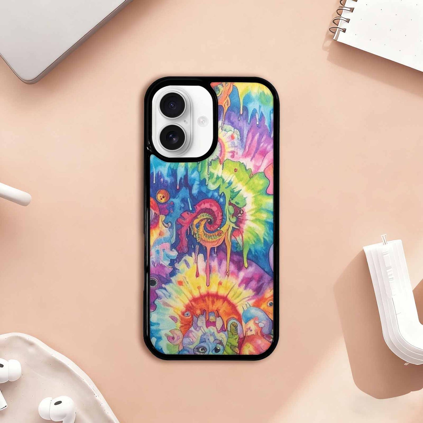 iPhone 17 Case — Aliens Tie Dyemelting Aliens Tie Dye, Custom Made Phone Cover