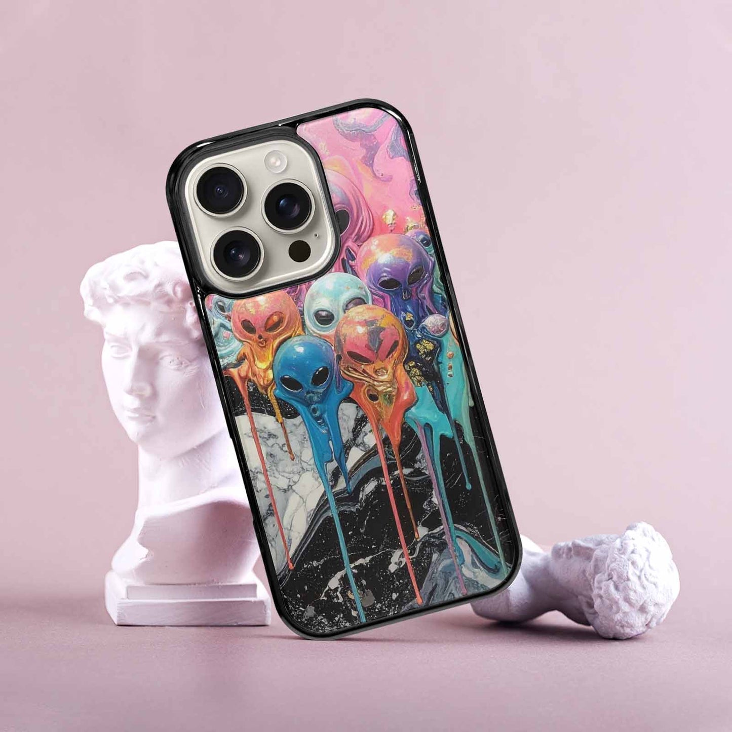 iPhone 16 Pro Case — Aliens Marblemelting Aliens Pa L2w Personalized, Custom Phone Case
