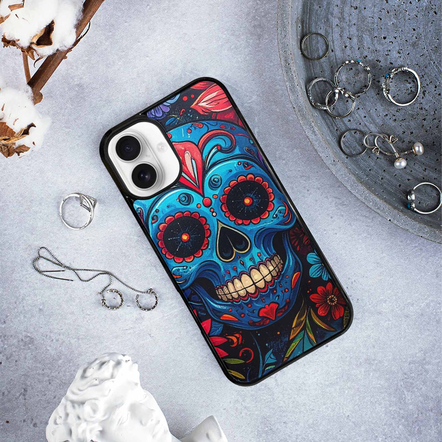 iPhone 16 Plus Case — Graffiti Skull, Custom Designed Case Cover