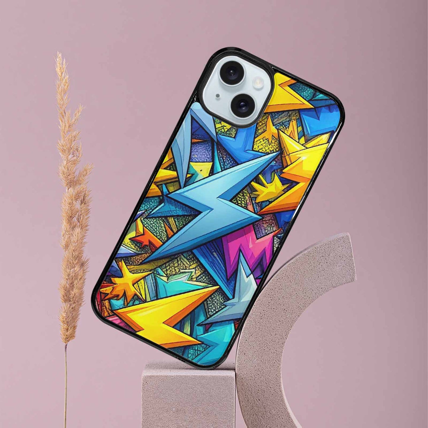 iPhone 15 Plus Case — Lightning Bolt Storm Pattern Hundreds Of, Original Design Phone Case
