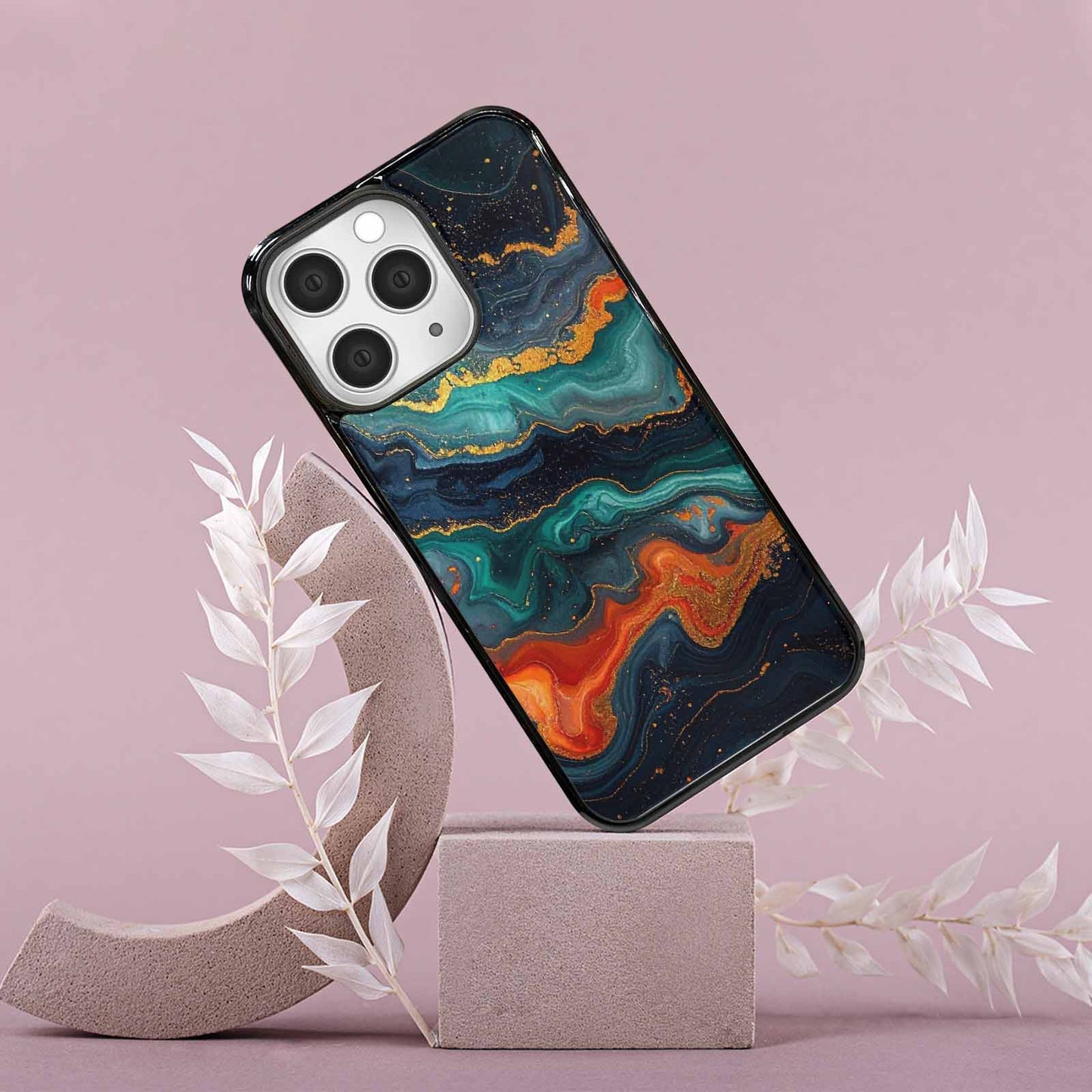 iPhone 15 Pro Max Case — Marble Dark, Custom Designed Case Cover