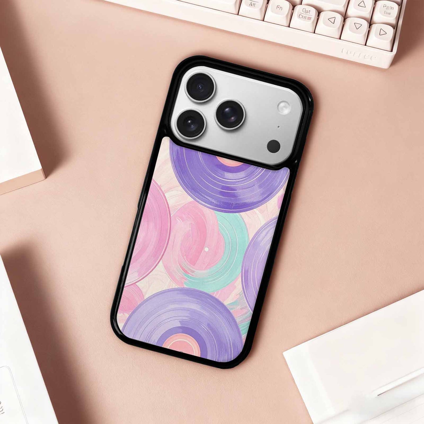 iPhone 17 Pro Case — Pastel Mothers Day Vinyl Original Art, Personalized Phone Case