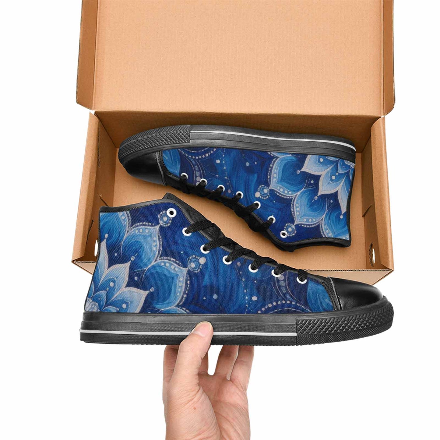 MEN'S Boho Mandala High Top Canvas Y2K Custom Shoes