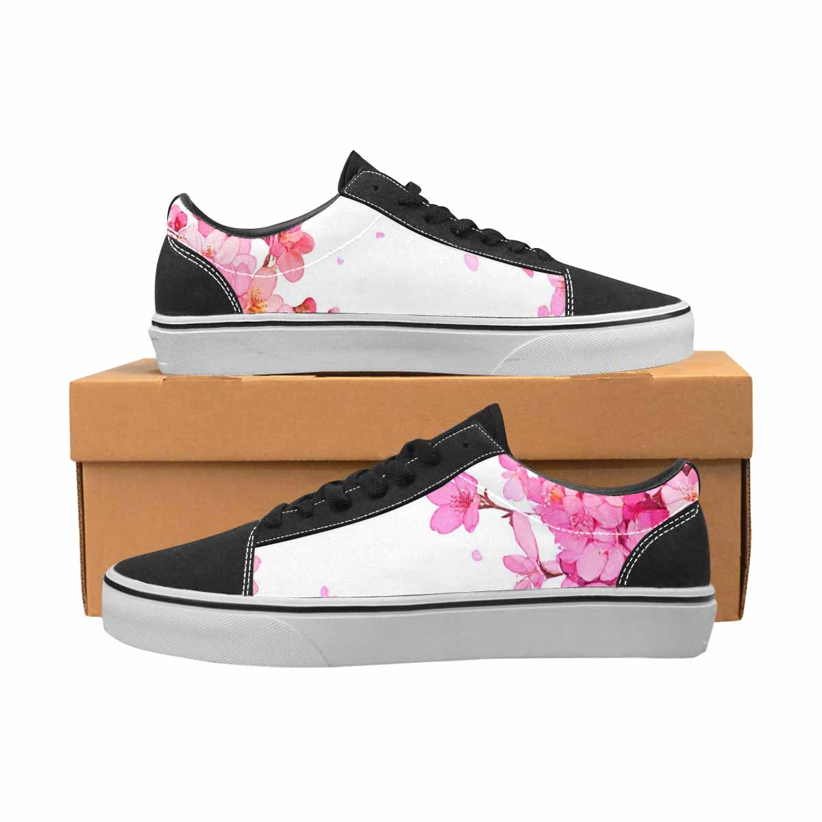 WOMEN'S Cherry Blossom Branch Cherry Lace-Up Canvas Y2K Custom Shoes