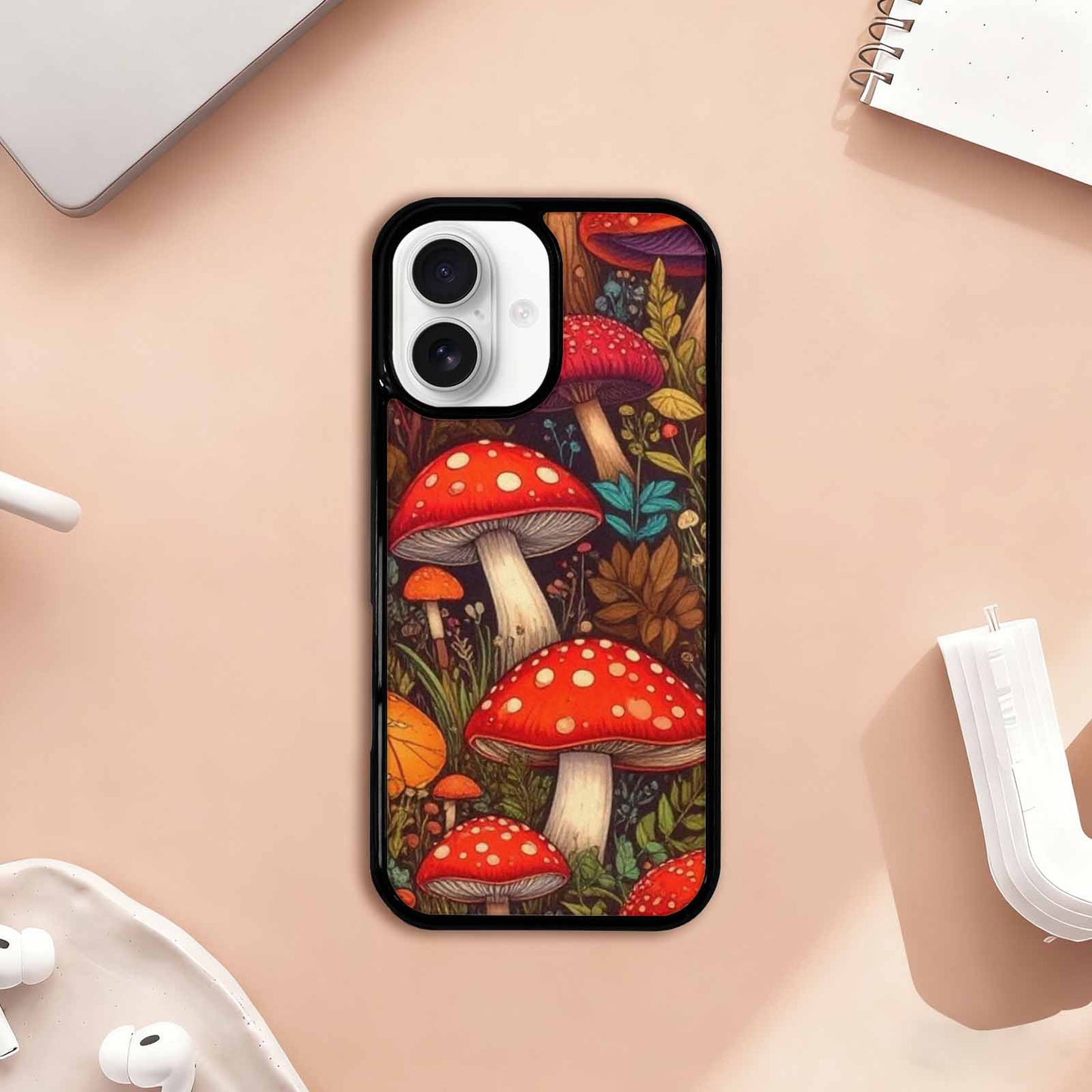 iPhone 17 Case — Small Mushroom Pattern, Randomly Original Art, Custom Designed Case Cover