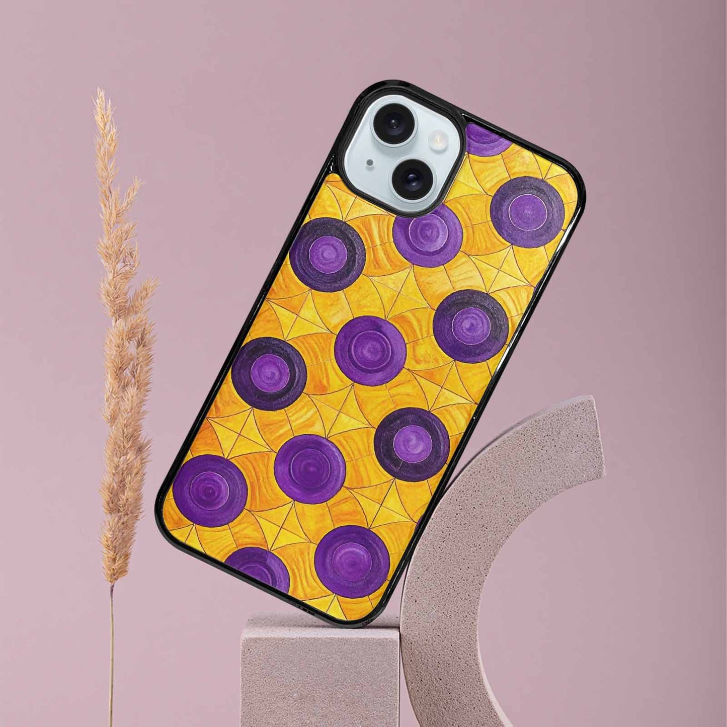 iPhone 15 Plus Case — Intersex Flag Color Theme Small Rainbow, Unique Phone Case Design
