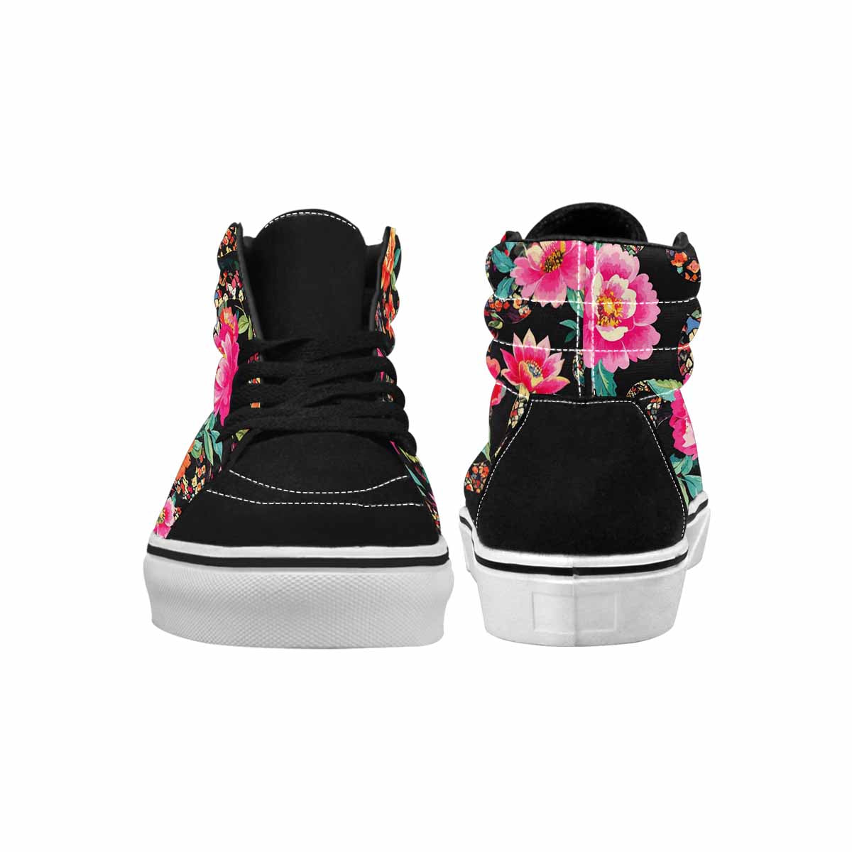 MEN'S Floral Snake Print High Top Canvas Wallpaper Art Custom Sneakers