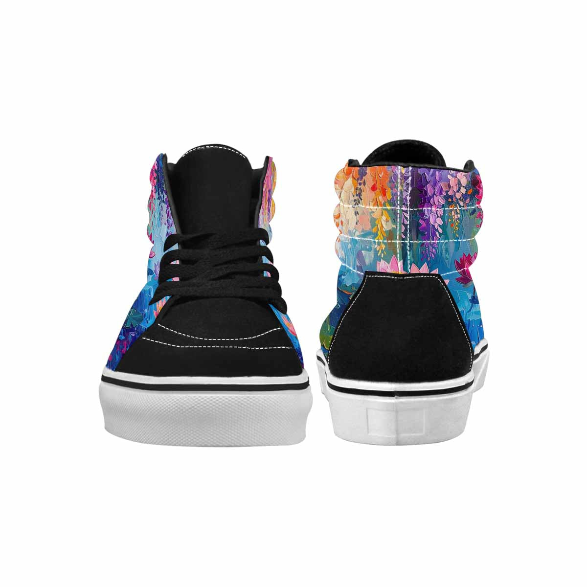 MEN'S Monet Impressionist High Top Canvas Wallpaper Art Custom Sneakers