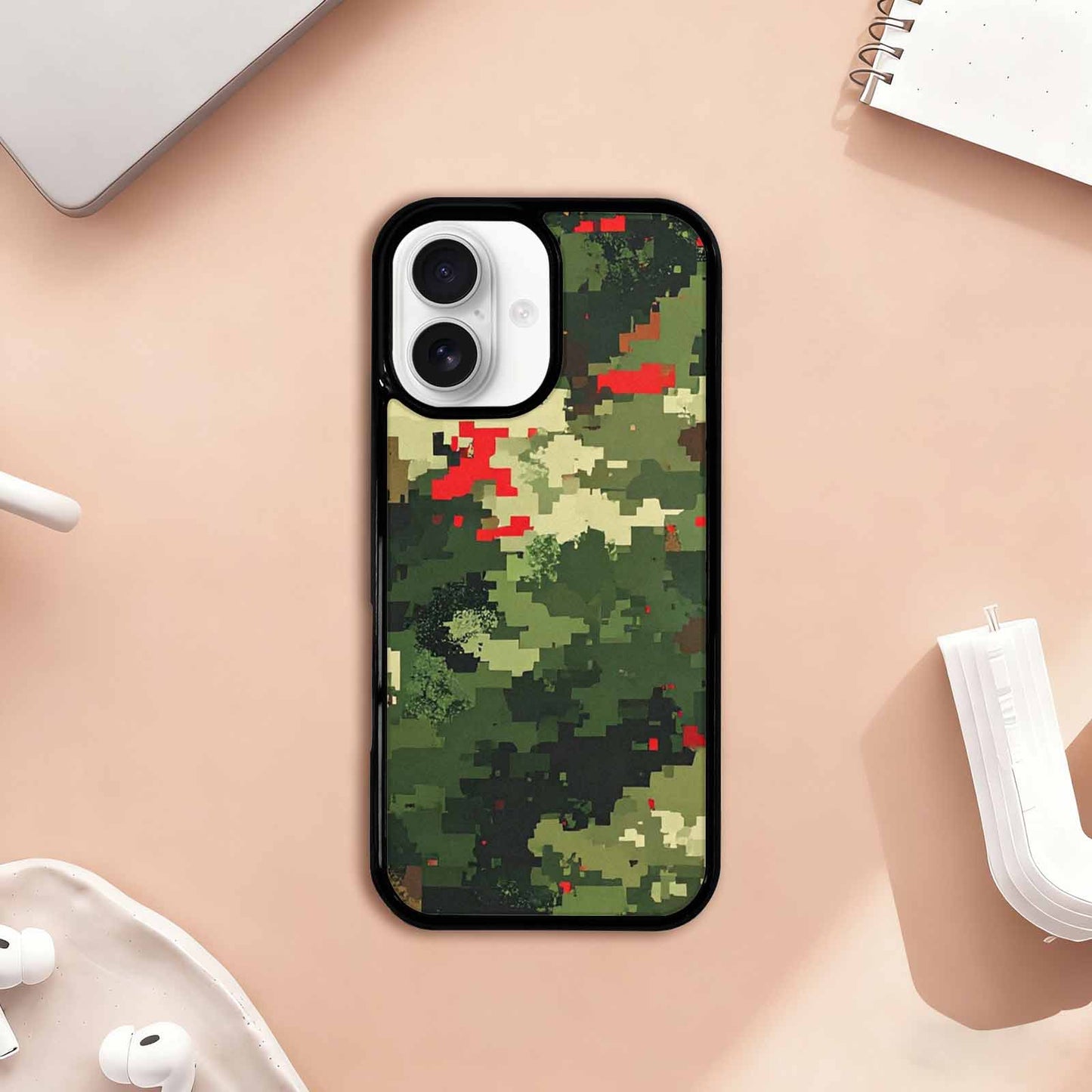 iPhone 17 Case — Small Military Camouflage Blotch Camo, Customized Protective Case