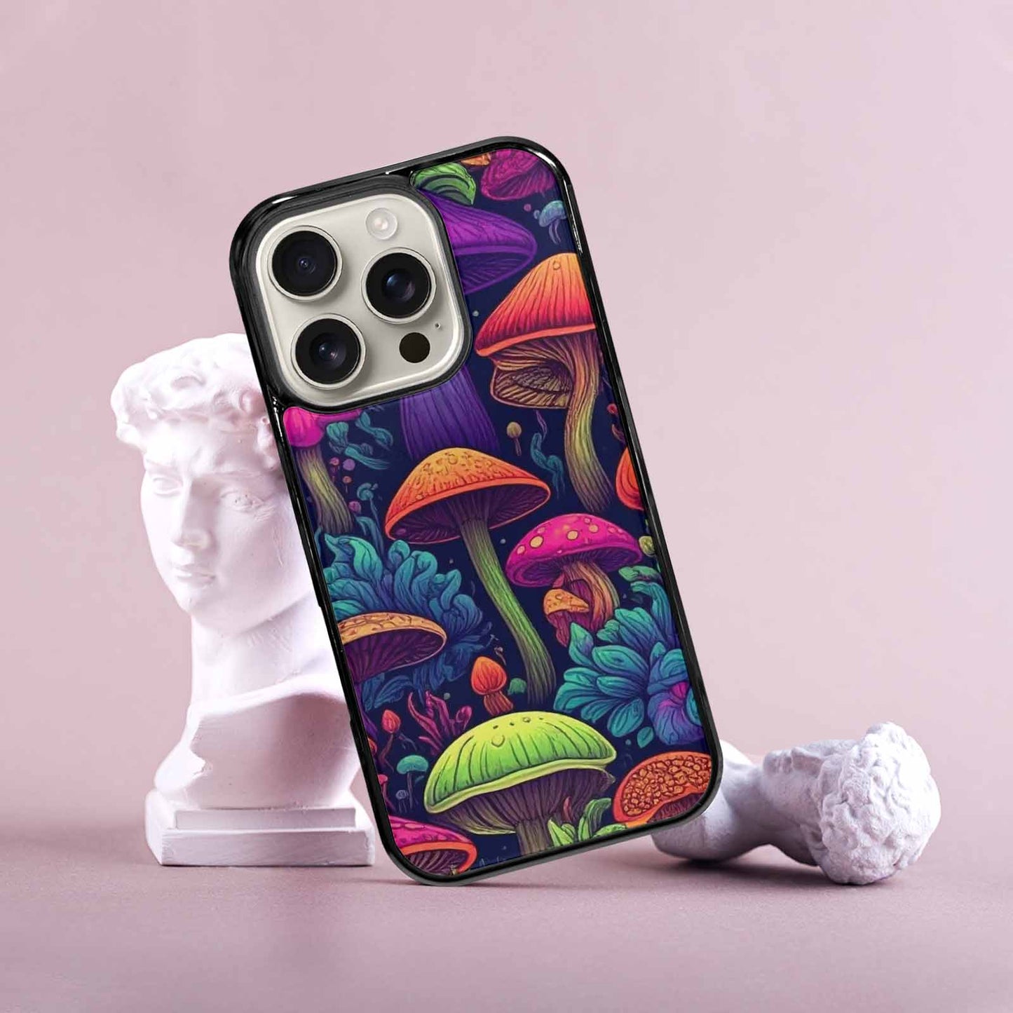 iPhone 16 Pro Case — Mushroom Psychedelic Art Seamless Pattern Vibrant, Personalized Phone Case