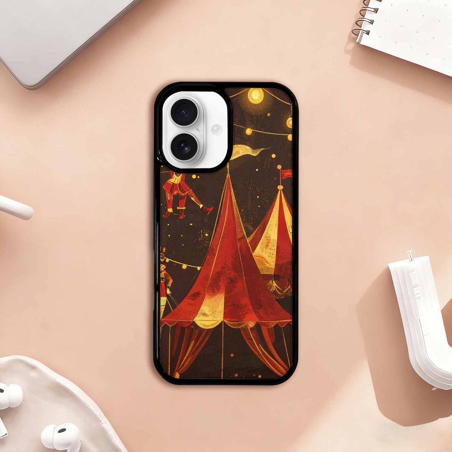 iPhone 17 Case — Vintage Circus Art Pattern Retro Vintage, Custom Made Phone Cover