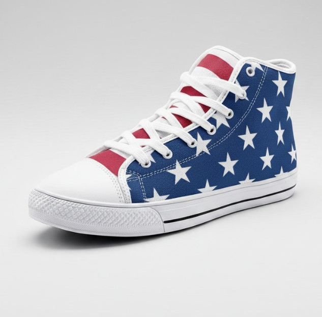 UNISEX Patriotic USA Flag Custom Sho Custom Sneakers | Freaky Shoes®