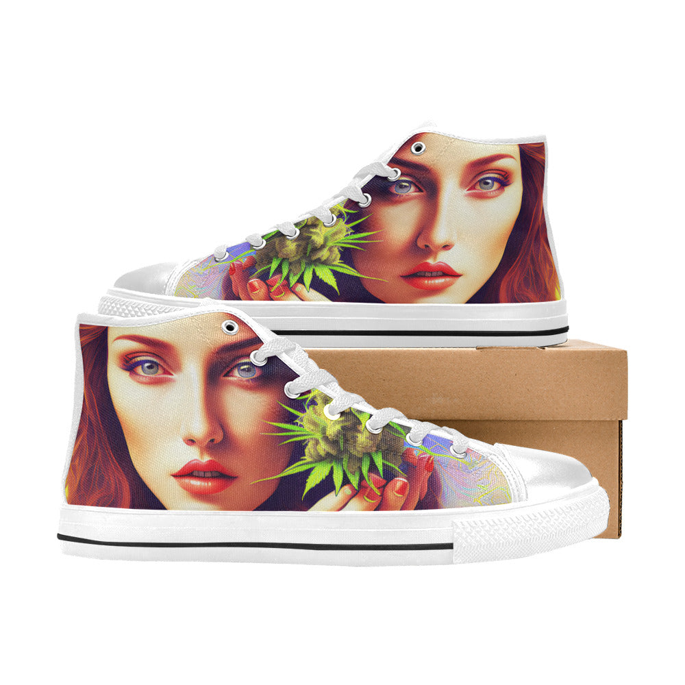 MEN'S 420 Woman Men’S High Top Canvas Neon Fantasy Shoes
