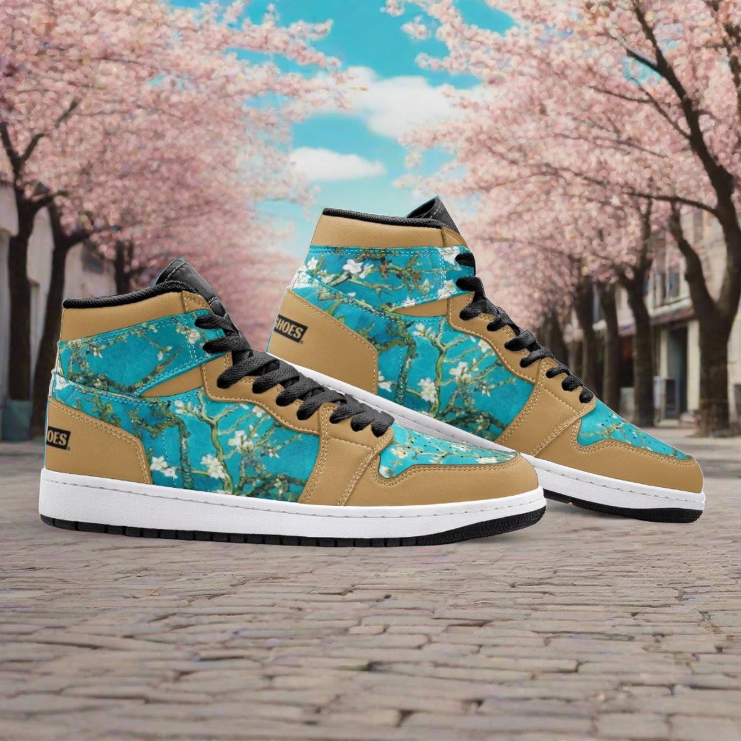 Koi Green Emerald Vivid Bold Art - Freaky Shoes | Custom Art Sneakers