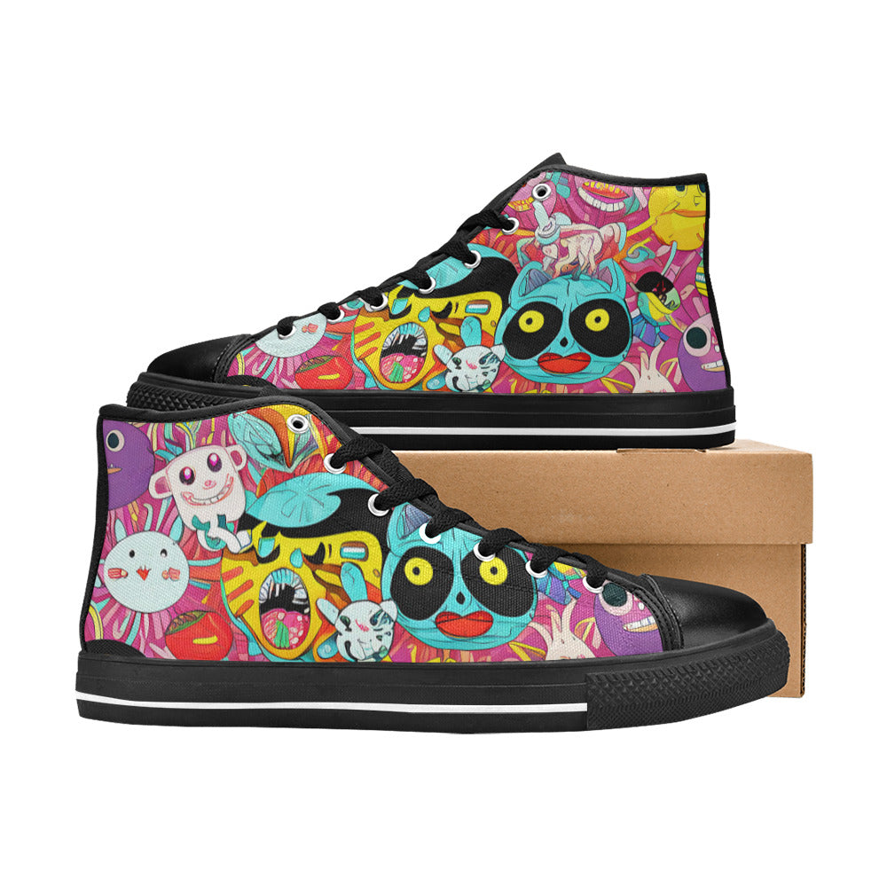 WOMEN'S Crazy Illustrations 2 High Top Canvas Y2K Shoes