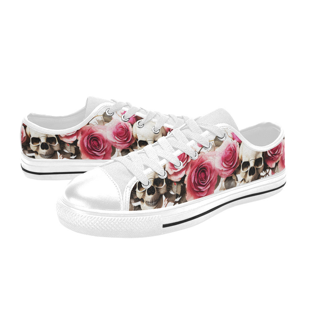 MEN'S Skulls Roses Deluxe 14 Canvas Vibrant Chaos Shoes