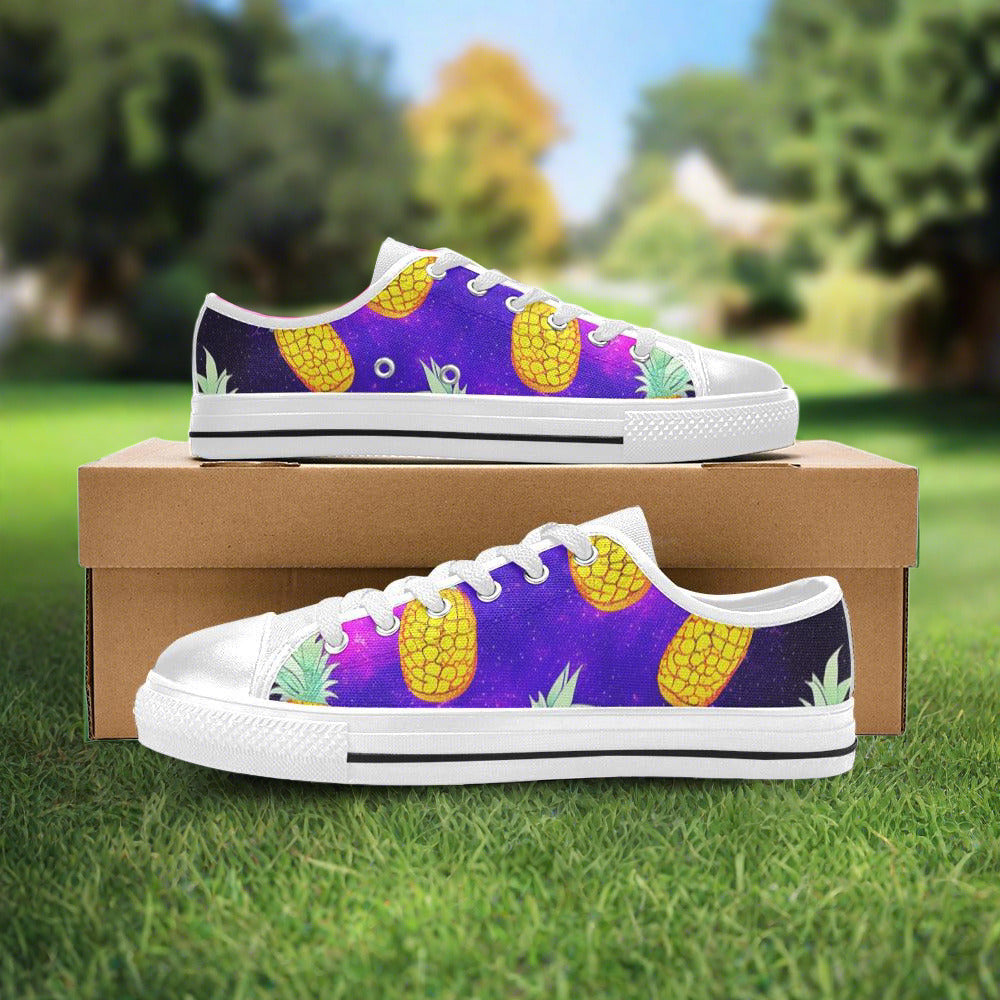 Cherry Blossom Navy Indigo Wearable MEN Bold Art - Freaky Shoes | Custom Art Sneakers