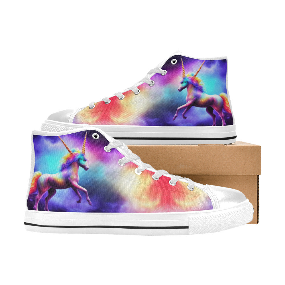 MEN'S Unicorn Galaxy Men’S High Top Canvas Surreal Custom Shoes