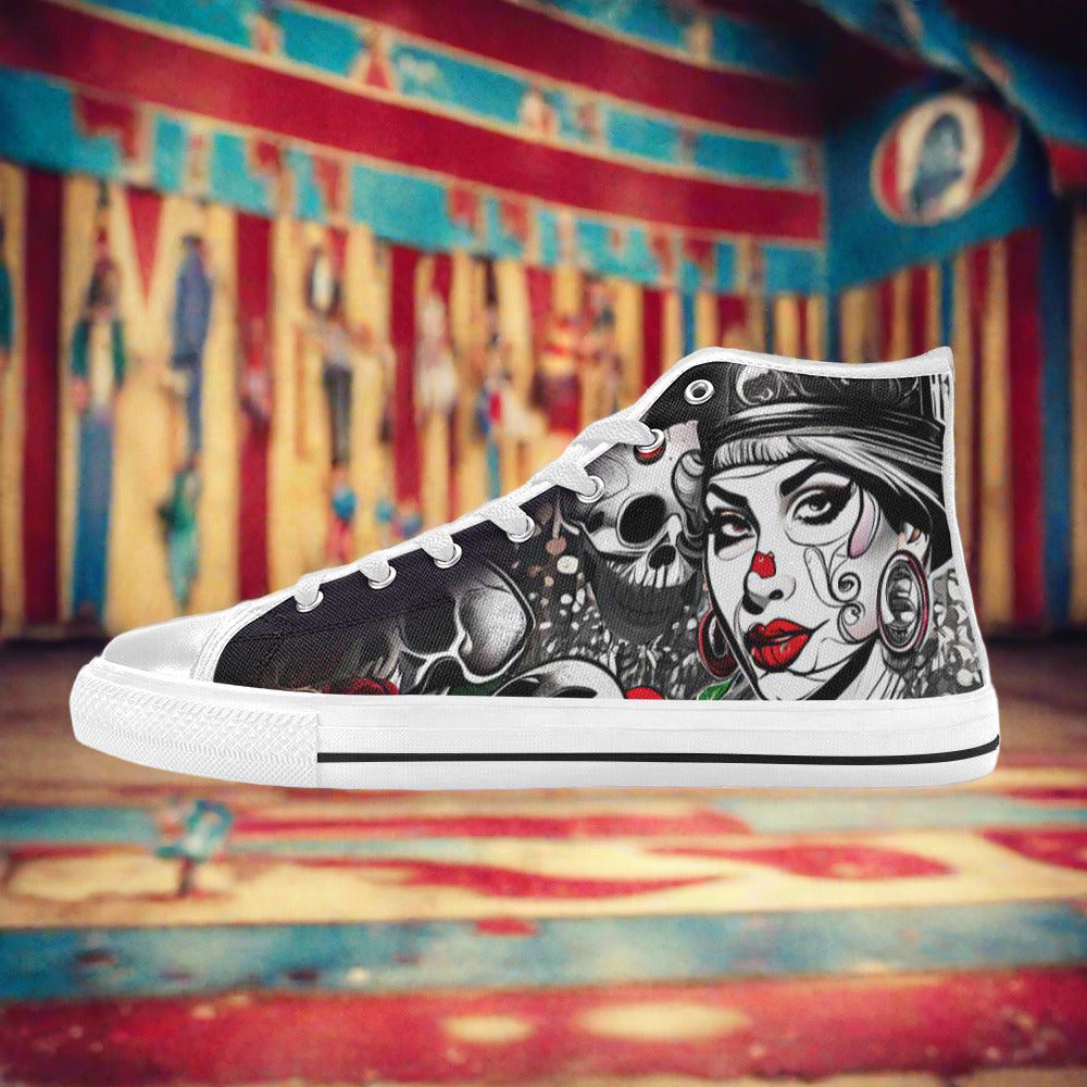 Wolf Orange Black Custom Bold Art - Freaky Shoes