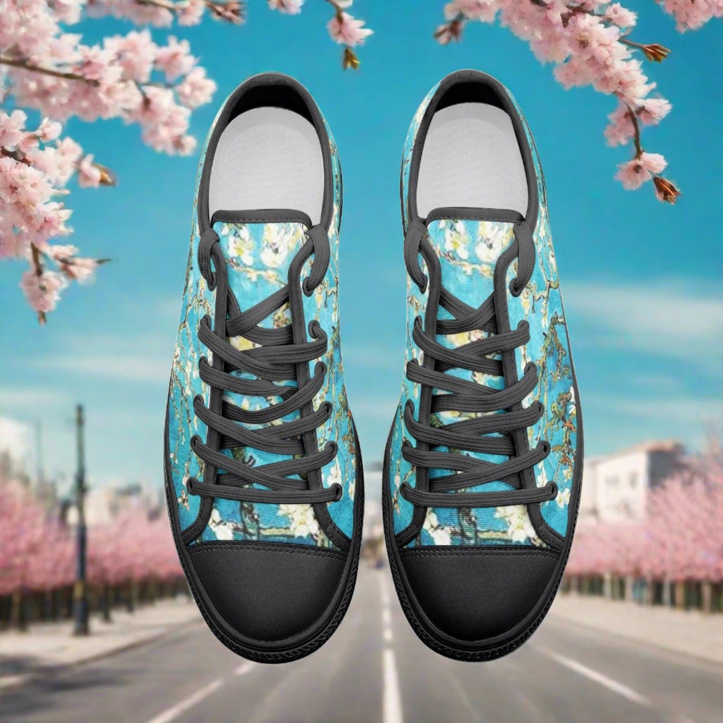 Celtic Navy Indigo Vivid Bold Art - Freaky Shoes | Custom Art Sneakers