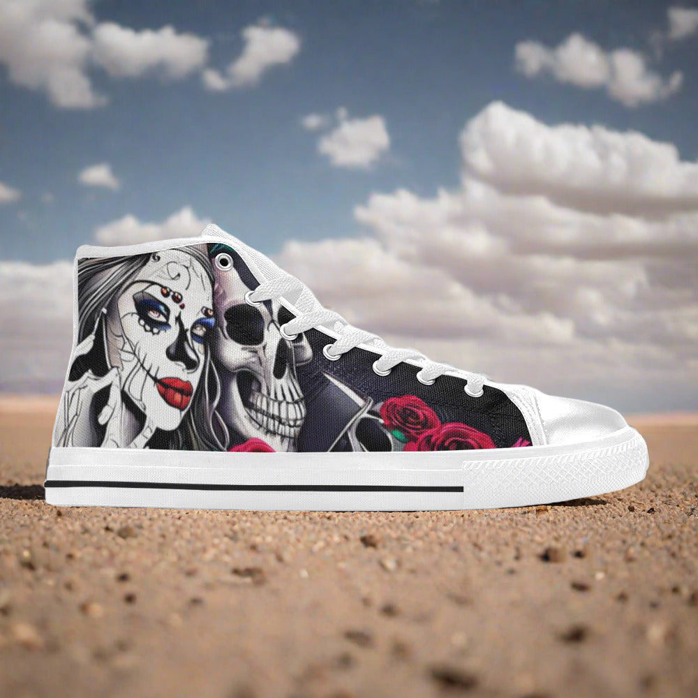 Wolf Teal Gold Unique Bold Art - Freaky Shoes