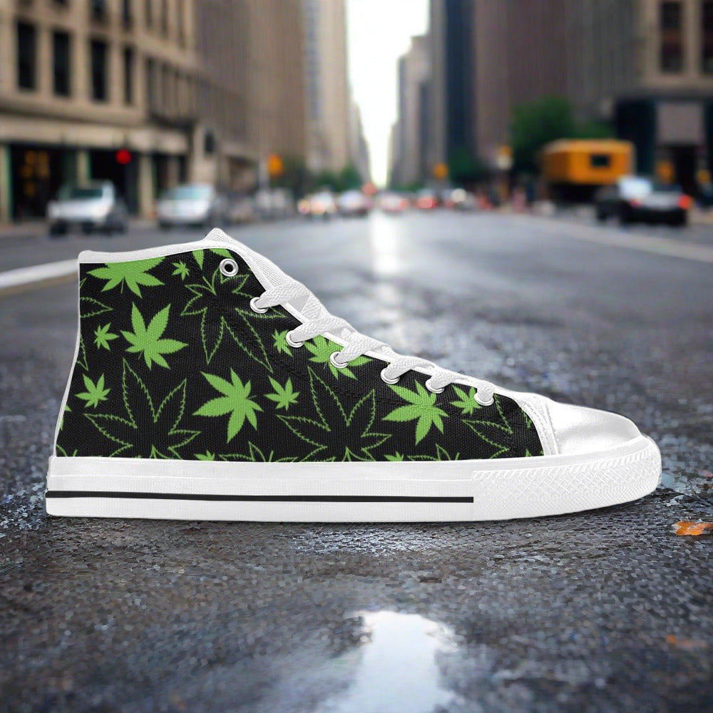 Koi Crimson Black Custom MEN Bold Art - Freaky Shoes | Custom Art Sneakers