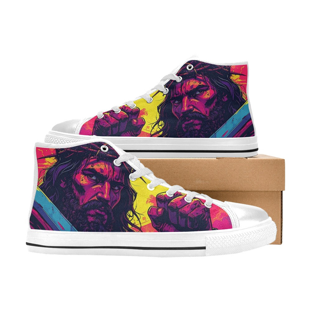 MEN'S Jesus_Ht_09 Men’S High Top Canvas Aesthetic Custom Shoes
