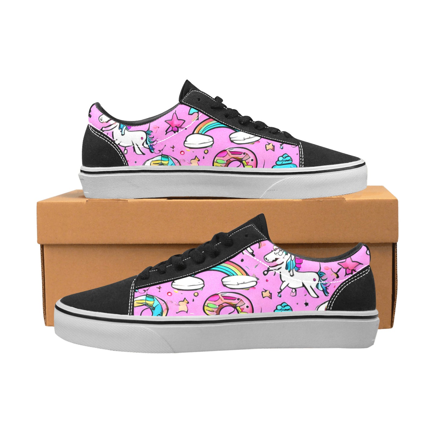 MEN'S Abstract Unicorn Art Low Top Skateboarding Dark Academia Sneakers