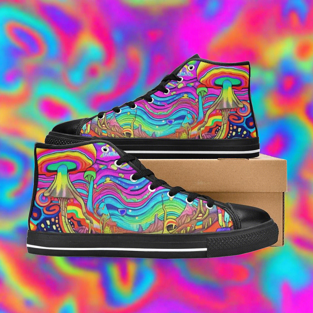 Viking Vivid Multicolor Unique WOMEN Bold Art - Freaky Shoes | Custom Art Sneakers