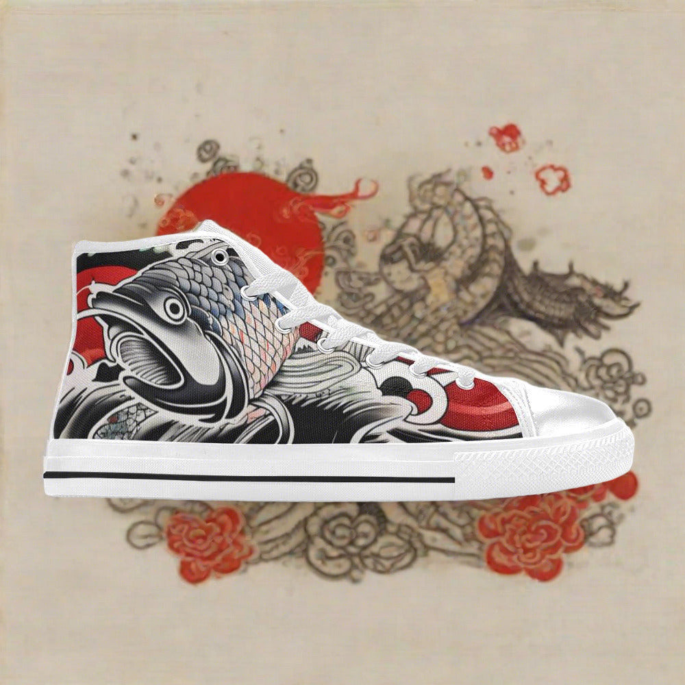 Jellyfish Pink Cream Wearable WOMEN Bold Art - Freaky Shoes | Custom Art Sneakers