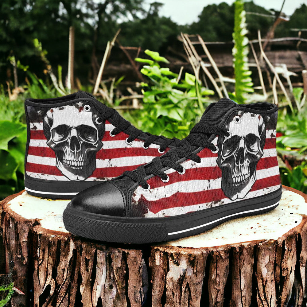 Patriotic Skull Art Women - Freaky Shoes®