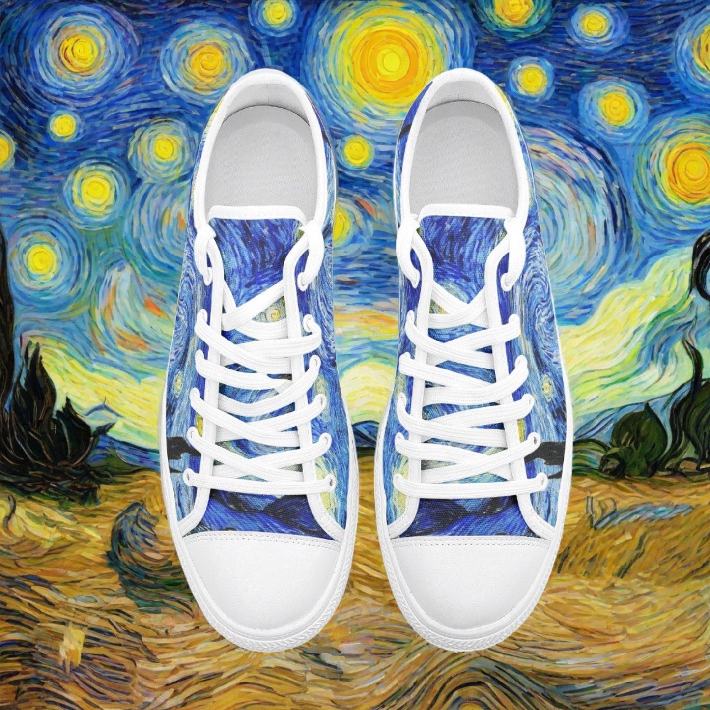 Mermaid Teal Gold Unique Bold Art - Freaky Shoes