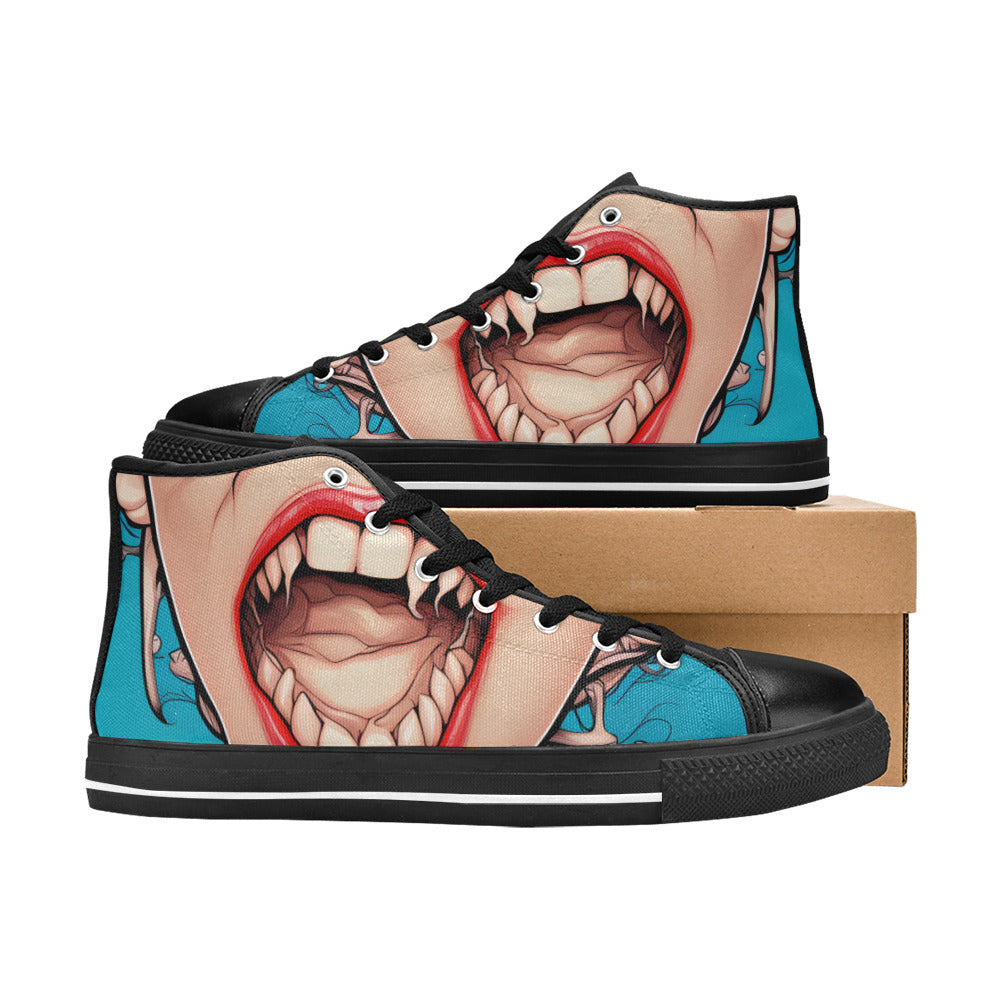 WOMEN'S Cc Mouthy Art High Top Canvas Cottagecore Sneakers
