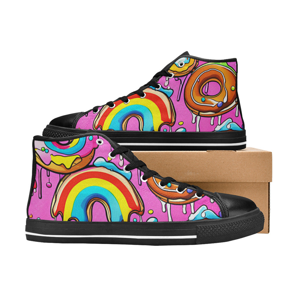 MEN'S Dripping Frosting From Rainbow High Top Canvas Dark Academia Sneakers