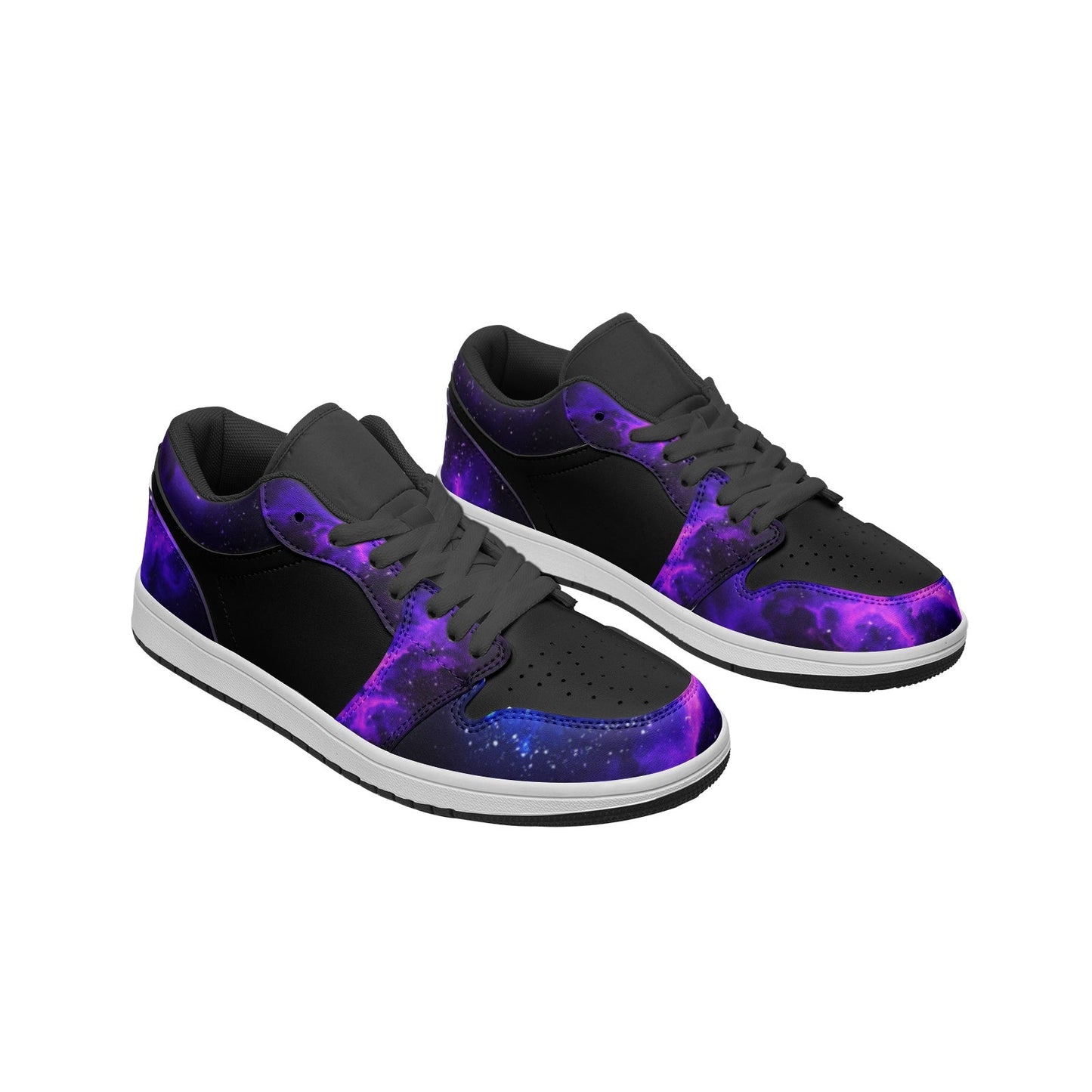 Nebula Galaxy Elite Custom Shoes | Freaky Shoes® Unisex Low Top Leather Sneakers