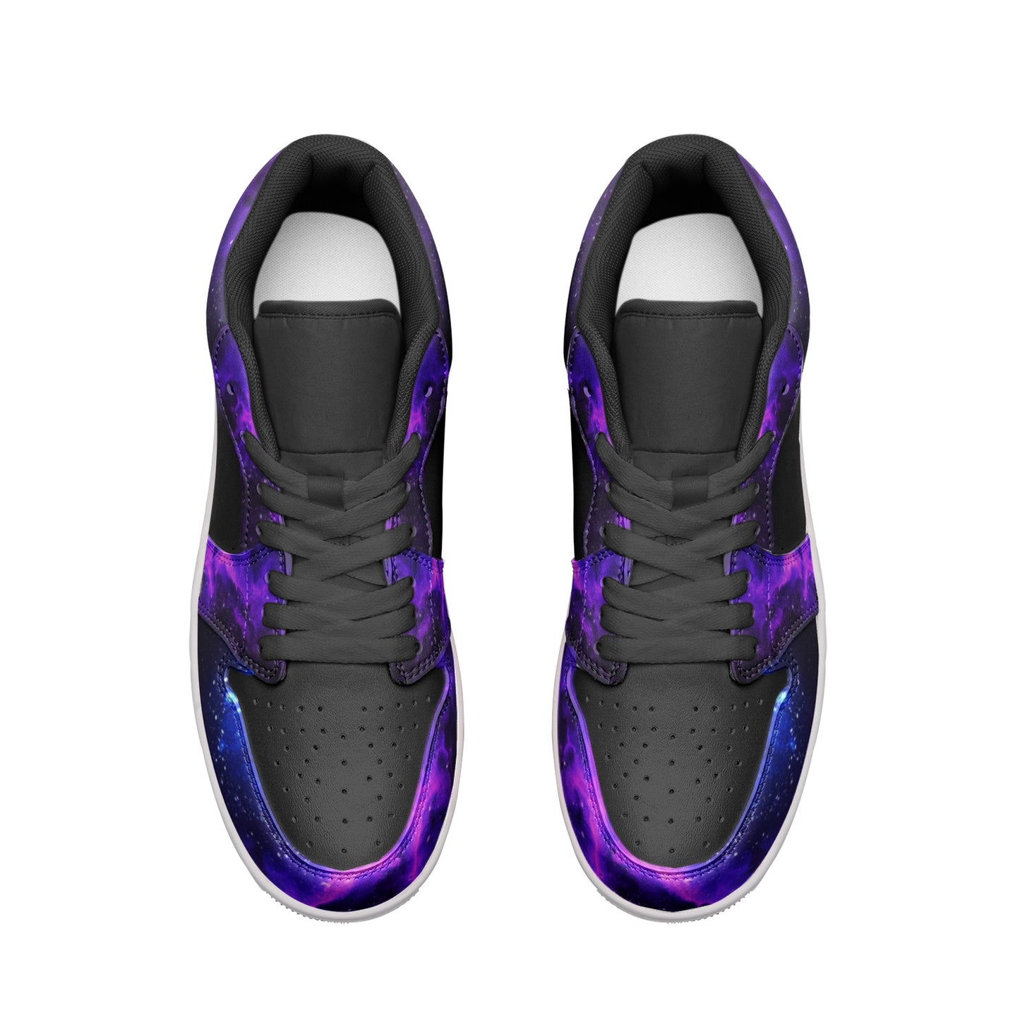 Nebula Galaxy Elite Custom Shoes | Freaky Shoes® Unisex Low Top Leather Sneakers