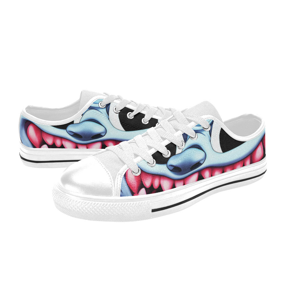 WOMEN'S Blue Rage Horror 2 Canvas Cottagecore Custom Sneakers
